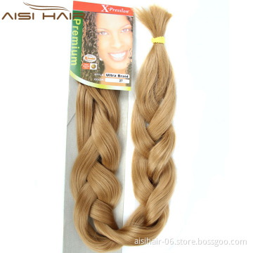 Aisi Hair 82 inch 165g Long Heat Resistant Synthetic Fiber Jumbo Braid Hair Extension Cheap Hairpieces